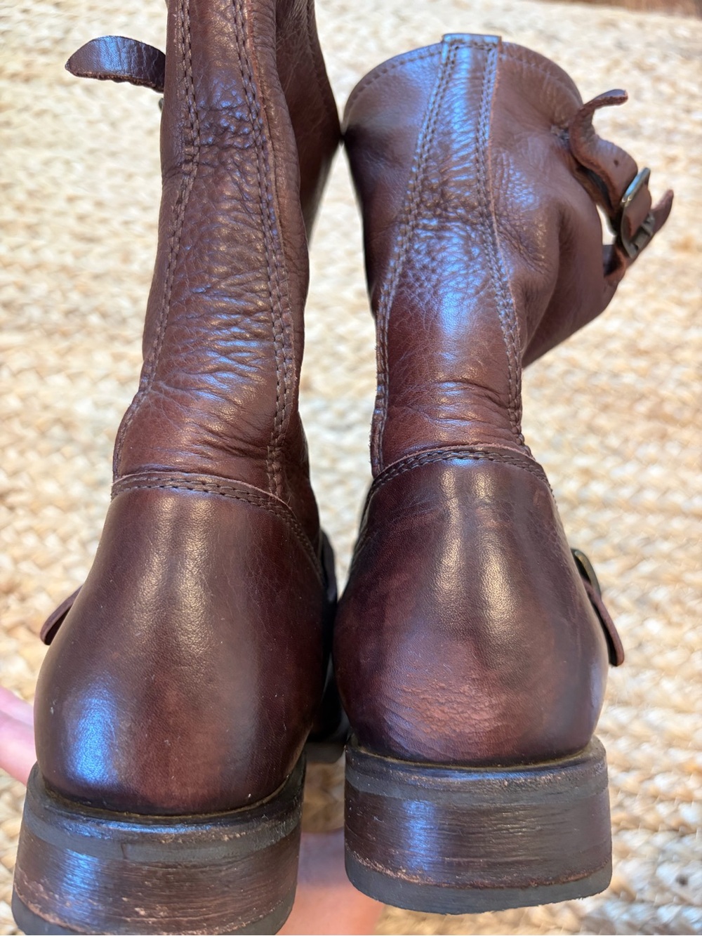 Frye Veronica Slouch Booties | Ankle Boots Leather Slip-on | Size 7 - Picture 6 of 8